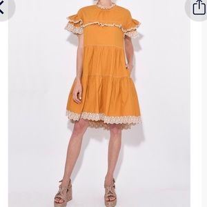 🌟 NWT Ulla Johnson Leonie Ochre Dress